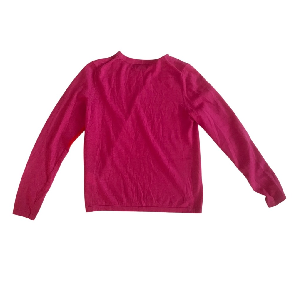 Banana Republic‎ Women's Merino Wool Pink Red Heart Sweater Knit- Size XS - Picture 3 of 6